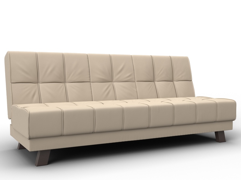 Диван прямой Винсент, Экокожа, Бежевый