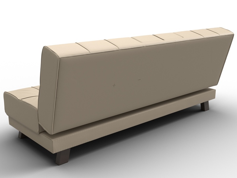 Диван прямой Винсент, Экокожа, Бежевый