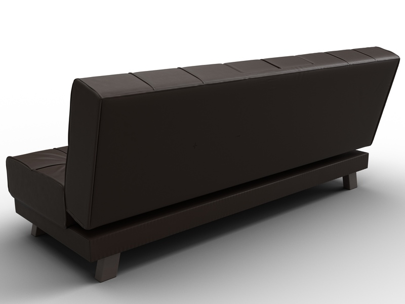 Диван прямой Винсент, Экокожа, Коричневый