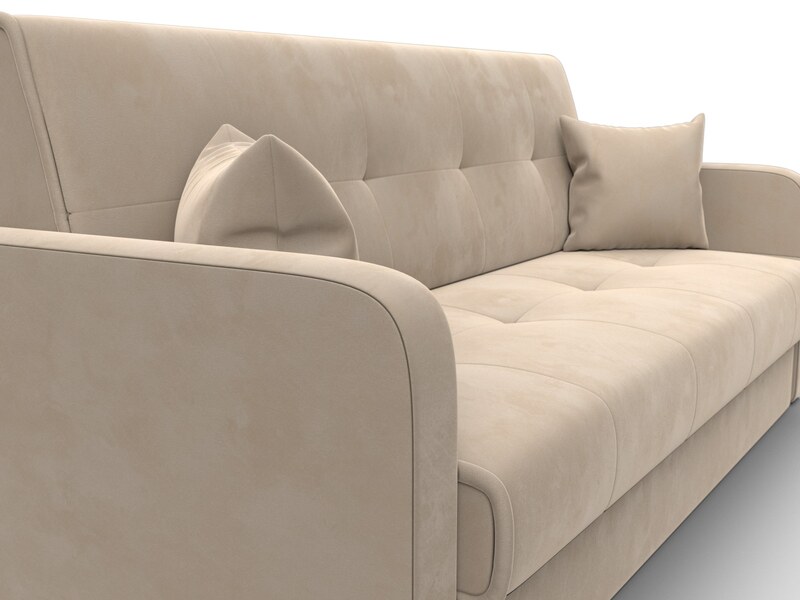 Диван-книжка Надежда, Велюр, SEVEN 729 бежевый