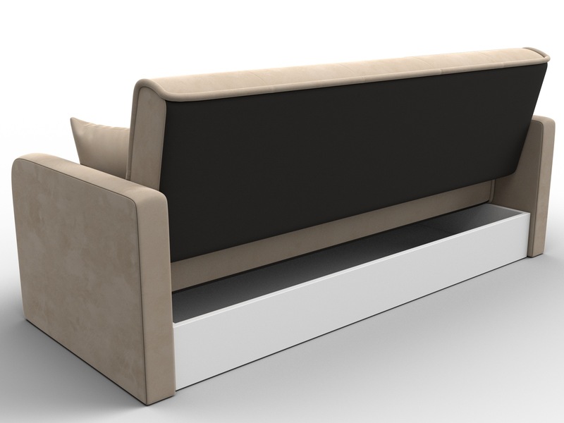 Диван-книжка Надежда, Велюр, SEVEN 729 бежевый