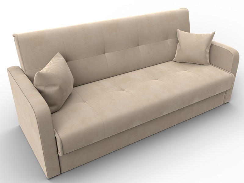 Диван-книжка Надежда, Велюр, SEVEN 729 бежевый