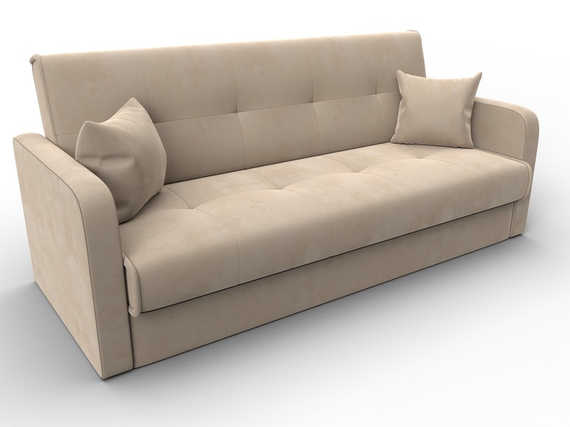 Диван-книжка Надежда, Велюр, SEVEN 729 бежевый