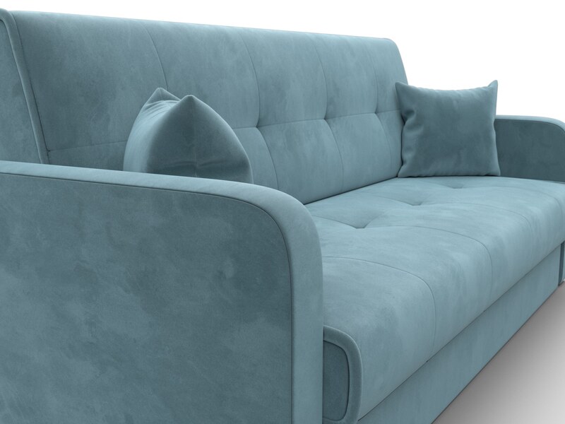 Диван-книжка Надежда, Велюр, SEVEN 113 бирюзовый