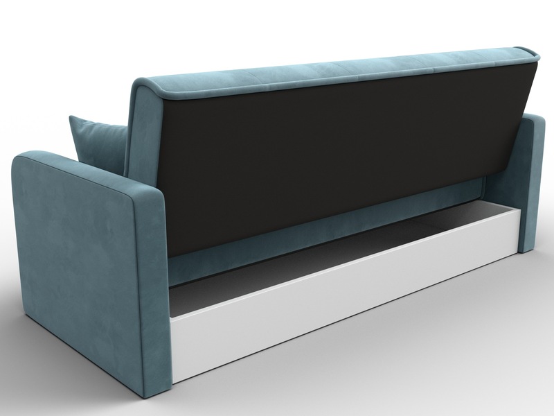 Диван-книжка Надежда, Велюр, SEVEN 113 бирюзовый