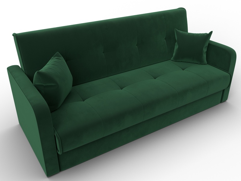 Диван-книжка Надежда, Велюр, SEVEN 626 зеленый