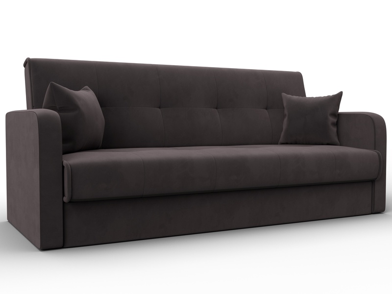 Диван-книжка Надежда, Велюр, SEVEN 727 коричневый