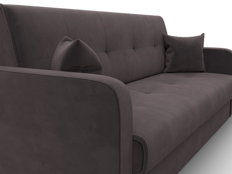 Диван-книжка Надежда, Велюр, SEVEN 727 коричневый