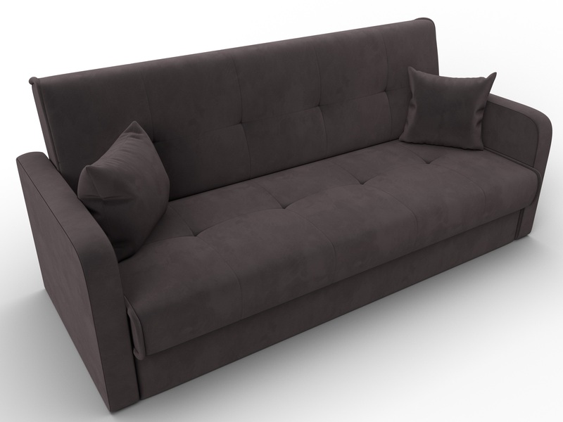 Диван-книжка Надежда, Велюр, SEVEN 727 коричневый