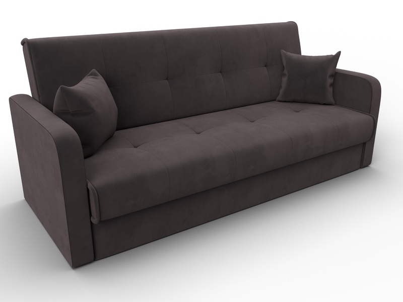 Диван-книжка Надежда, Велюр, SEVEN 727 коричневый