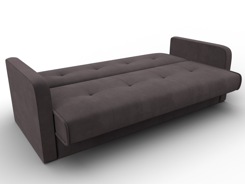 Диван-книжка Надежда, Велюр, SEVEN 727 коричневый