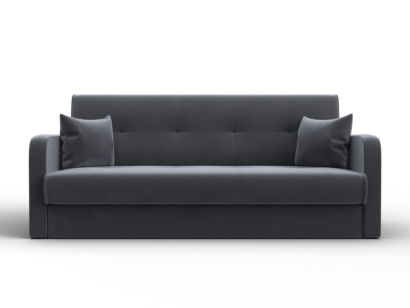 Диван-книжка Надежда, Велюр, SEVEN 17 серый