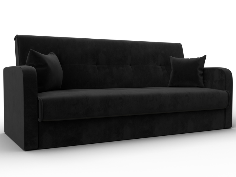 Диван-книжка Надежда, Велюр, SEVEN 35 черный