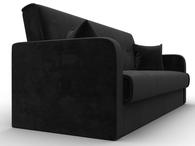 Диван-книжка Надежда, Велюр, SEVEN 35 черный