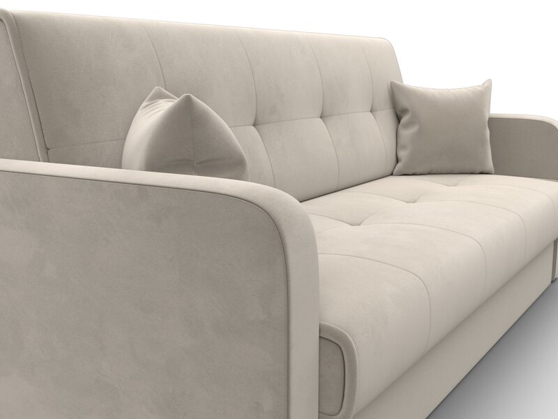 Диван-книжка Надежда, Микровельвет, Бежевый