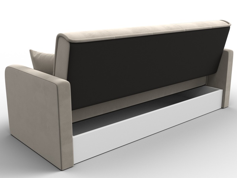 Диван-книжка Надежда, Микровельвет, Бежевый