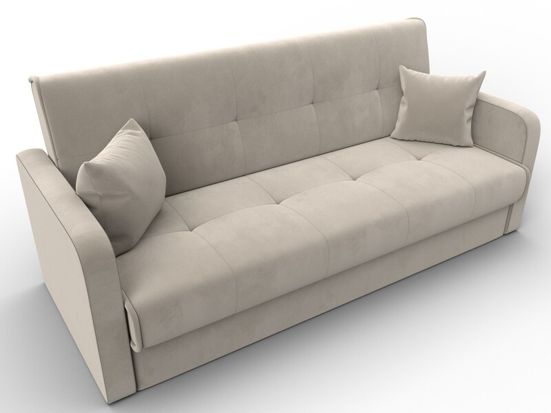 Диван-книжка Надежда, Микровельвет, Бежевый