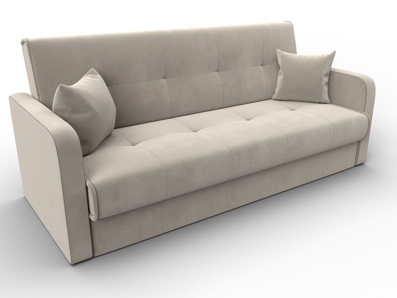 Диван-книжка Надежда, Микровельвет, Бежевый