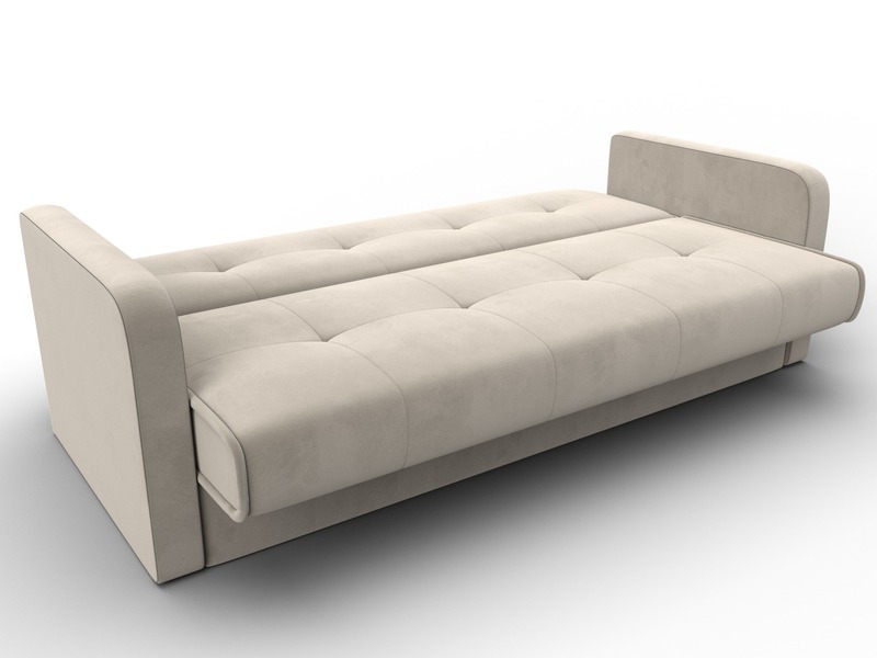 Диван-книжка Надежда, Микровельвет, Бежевый