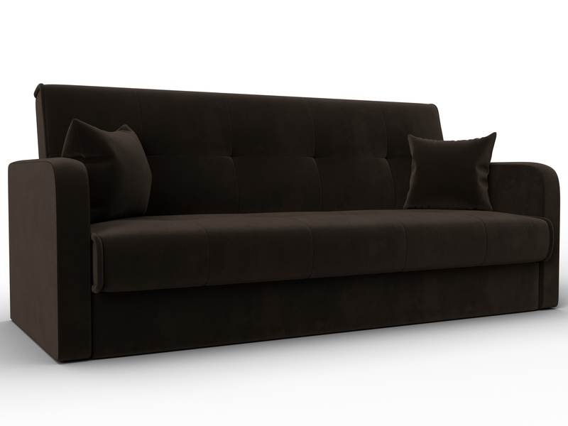 Диван-книжка Надежда, Микровельвет, Коричневый