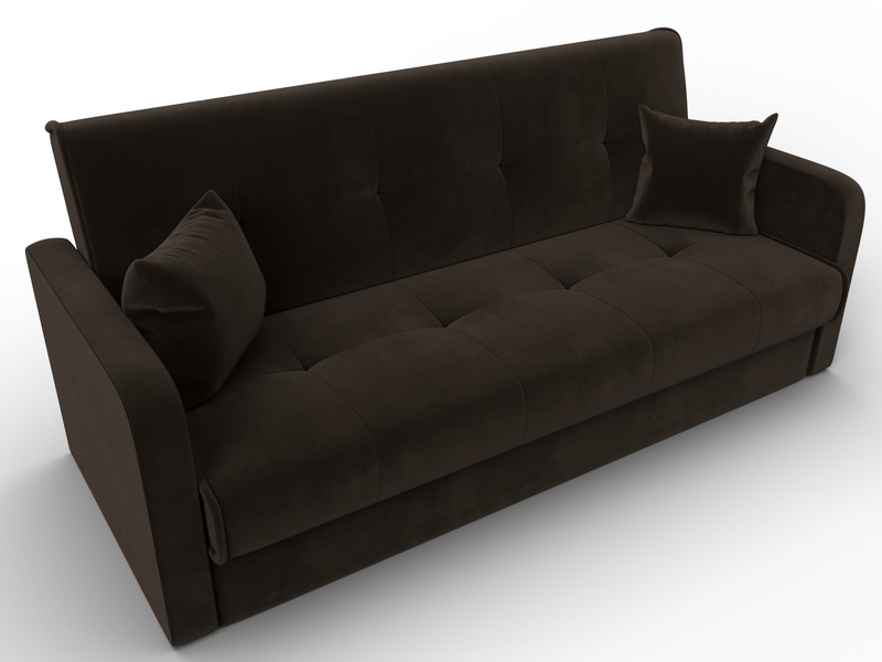 Диван-книжка Надежда, Микровельвет, Коричневый
