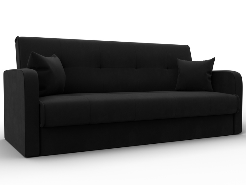 Диван-книжка Надежда, Микровельвет, Черный