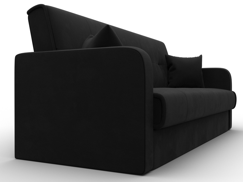 Диван-книжка Надежда, Микровельвет, Черный