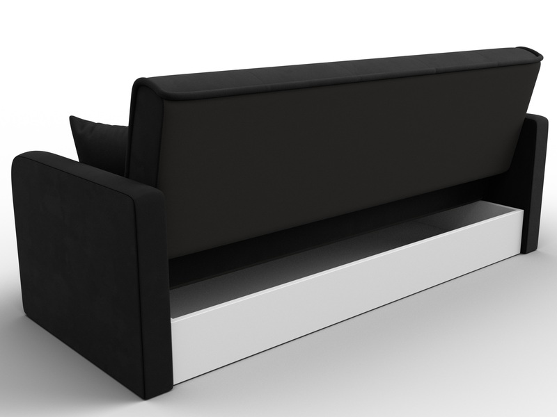 Диван-книжка Надежда, Микровельвет, Черный