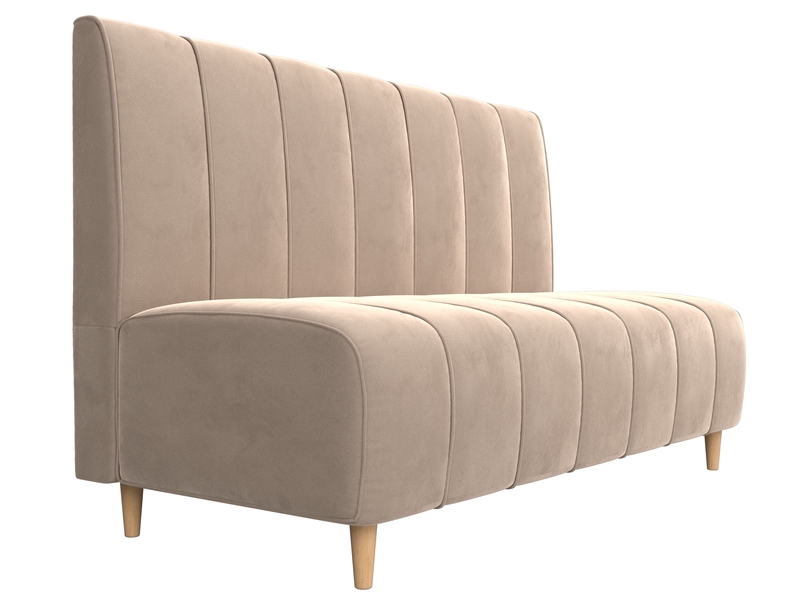 Диван кухонный прямой Ральф, Велюр, SEVEN 729 бежевый