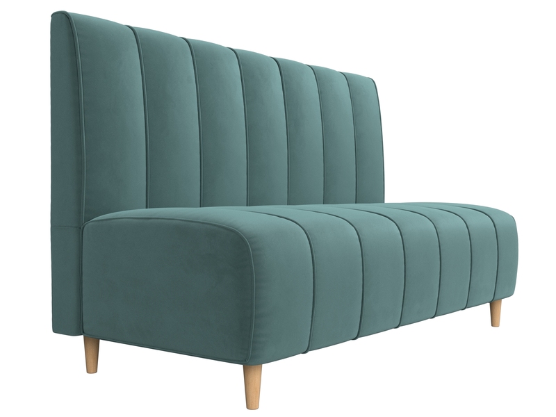 Диван кухонный прямой Ральф, Велюр, SEVEN 113 бирюзовый