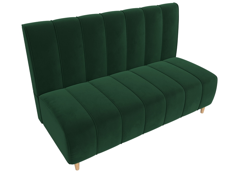 Диван кухонный прямой Ральф, Велюр, SEVEN 626 зеленый