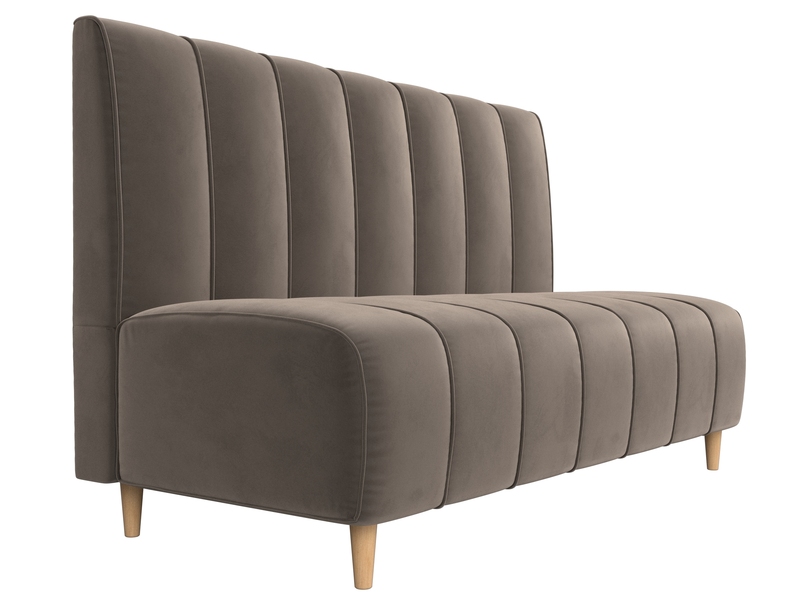 Диван кухонный прямой Ральф, Велюр, SEVEN 727 коричневый