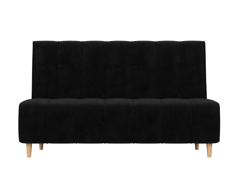 Диван кухонный прямой Ральф, Велюр, SEVEN 35 черный