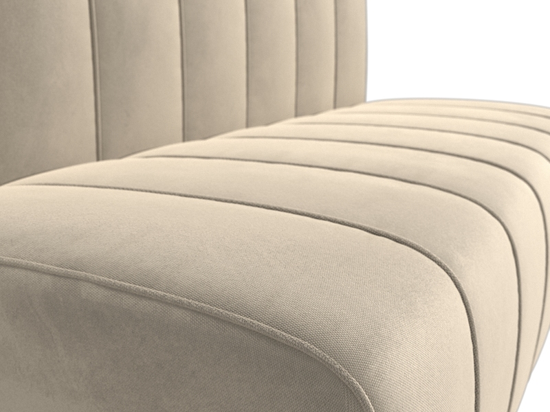 Диван кухонный прямой Ральф, Микровельвет, Бежевый