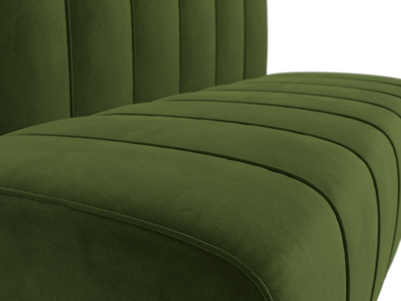 Диван кухонный прямой Ральф, Микровельвет, Зеленый