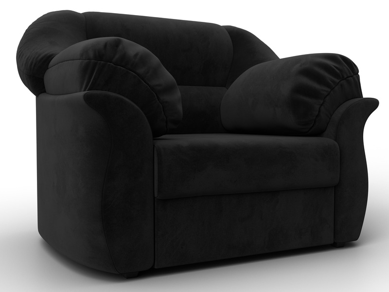 Кресло Карнелла, Велюр, SEVEN 35 черный