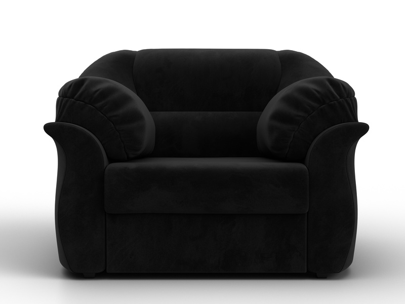 Кресло Карнелла, Велюр, SEVEN 35 черный