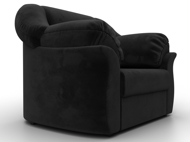 Кресло Карнелла, Велюр, SEVEN 35 черный