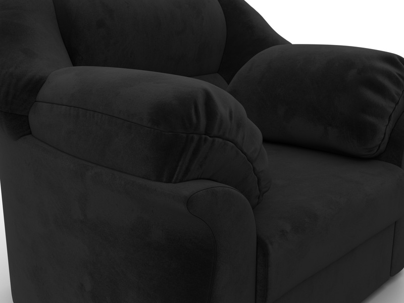 Кресло Карнелла, Велюр, SEVEN 35 черный