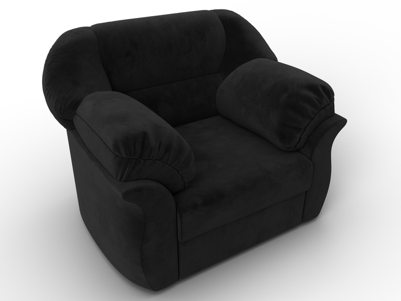 Кресло Карнелла, Велюр, SEVEN 35 черный