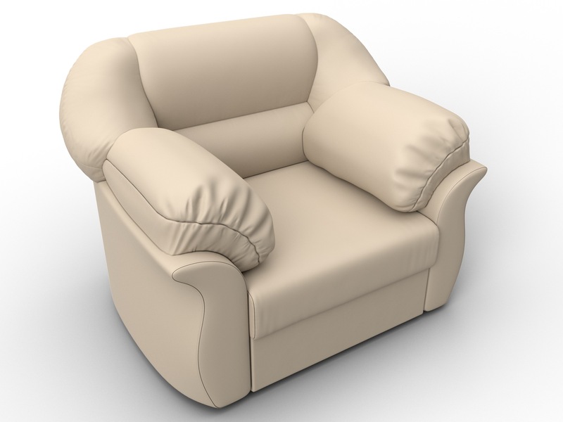 Кресло Карнелла, Экокожа, Бежевый