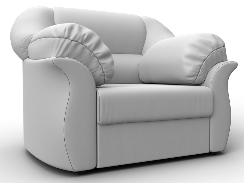 Кресло Карнелла, Экокожа, Белый