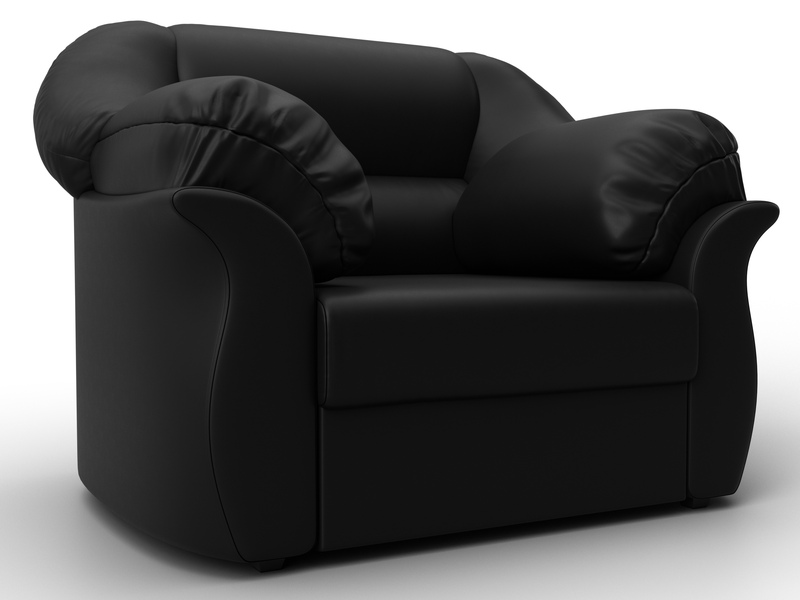 Кресло Карнелла, Экокожа, Черный