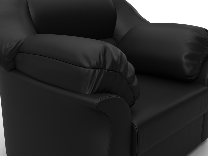 Кресло Карнелла, Экокожа, Черный