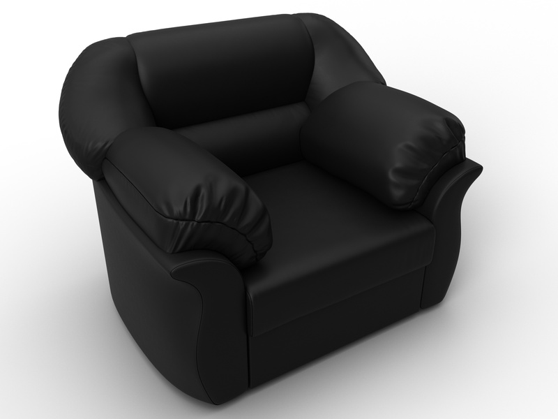 Кресло Карнелла, Экокожа, Черный