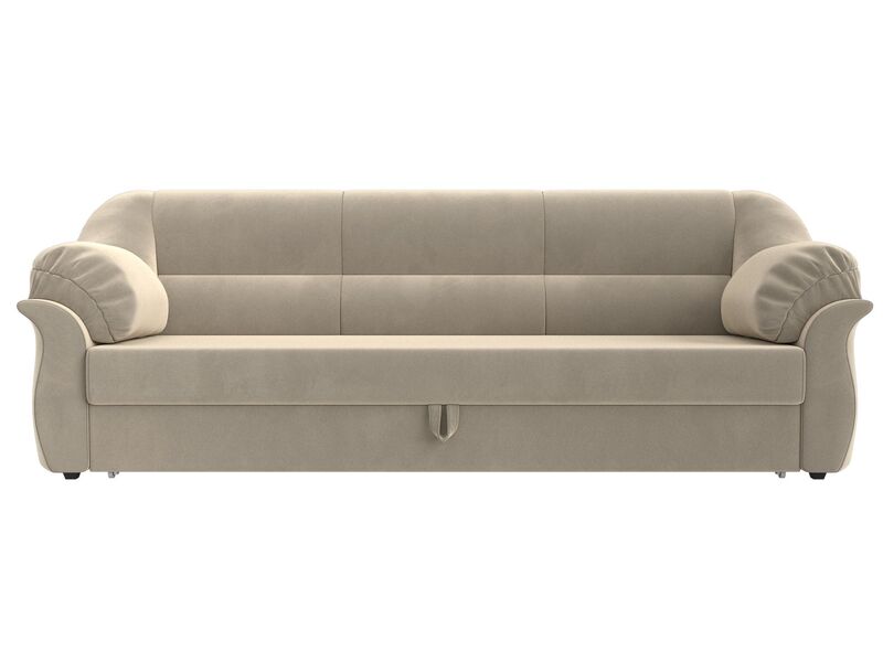 Диван прямой Карнелла, Микровельвет, Бежевый