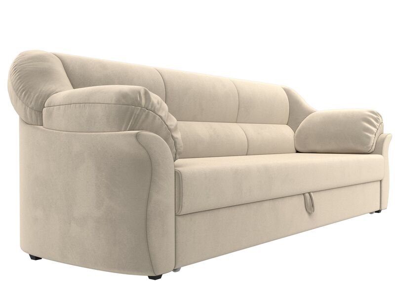 Диван прямой Карнелла, Микровельвет, Бежевый