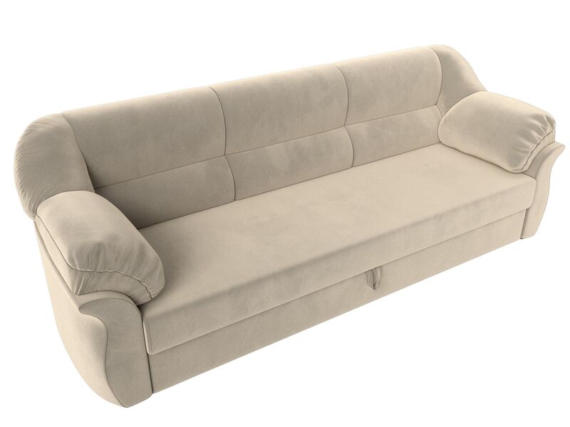 Диван прямой Карнелла, Микровельвет, Бежевый