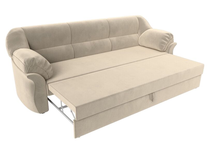 Диван прямой Карнелла, Микровельвет, Бежевый