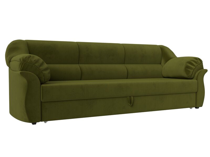 Диван прямой Карнелла, Микровельвет, Зеленый